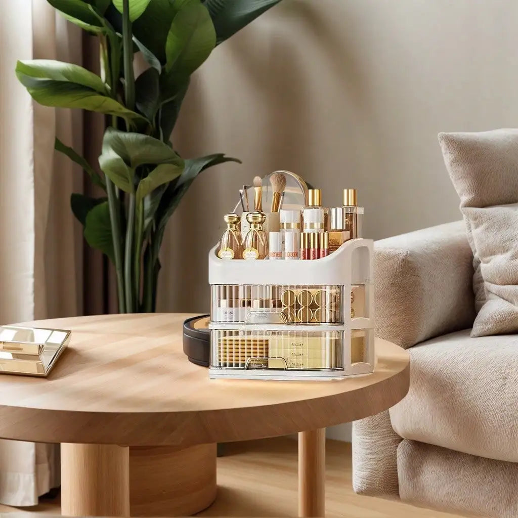Multi-Layer Makeup Drawer Storage Cabinet | Vanity Organiser for Skincare, Cosmetics & Brushes