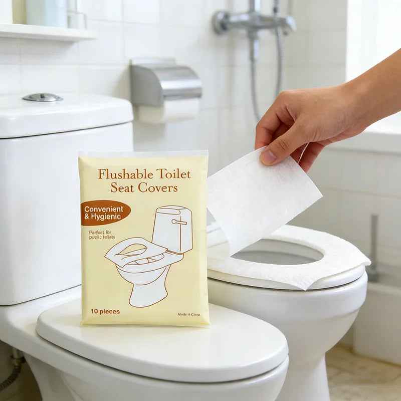 Disposable Toilet Seat Covers | 10-Pack Travel Hygiene Cushions