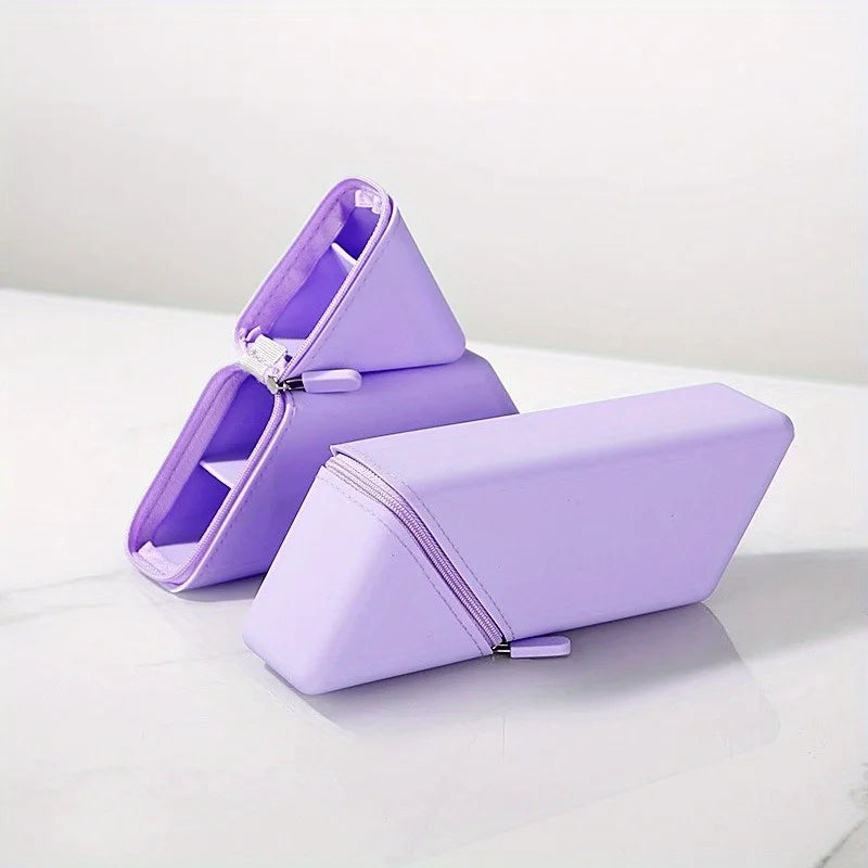 Foldable Silicone Pen Holder – Large Capacity Expandable Pencil Cup for Desk, Study & Office