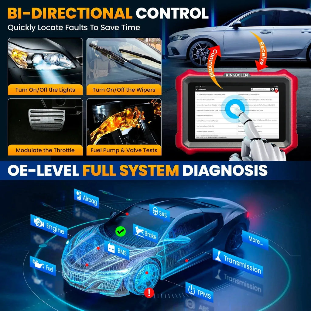 【Lifetime Free Update】Newest KINGBOLEN K8 PRO Advanced Car diagnostic Tools ECU Coding Bi-directional Test CAN FD DOIP 34 Reset