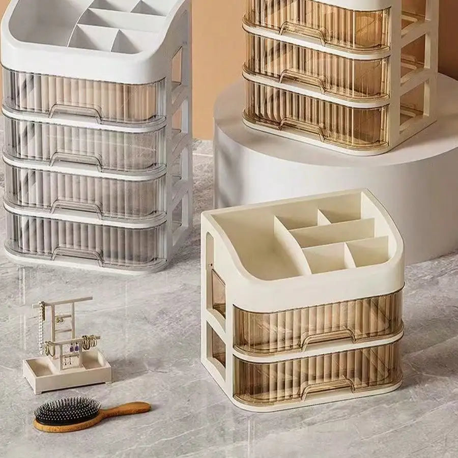 Multi-Layer Makeup Drawer Storage Cabinet | Vanity Organiser for Skincare, Cosmetics & Brushes