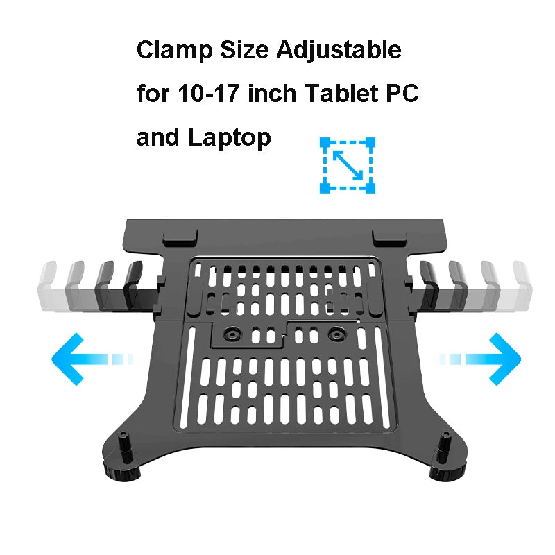 Hyvarwey 2-in-1 Monitor & Laptop Desk Mount – Gas Spring Arm for 17–30" Screens & 10–17" Laptops