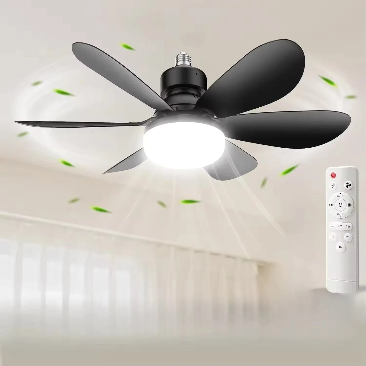 40W Ceiling Fan with Remote Control & Dimmable LED Light | Silent Modern Fan for Bedroom & Living Room