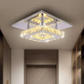 LED Crystal Chandelier — Semi Flush Mount Ceiling Light, Warm White, 8×5", UL Listed, Bulb Included