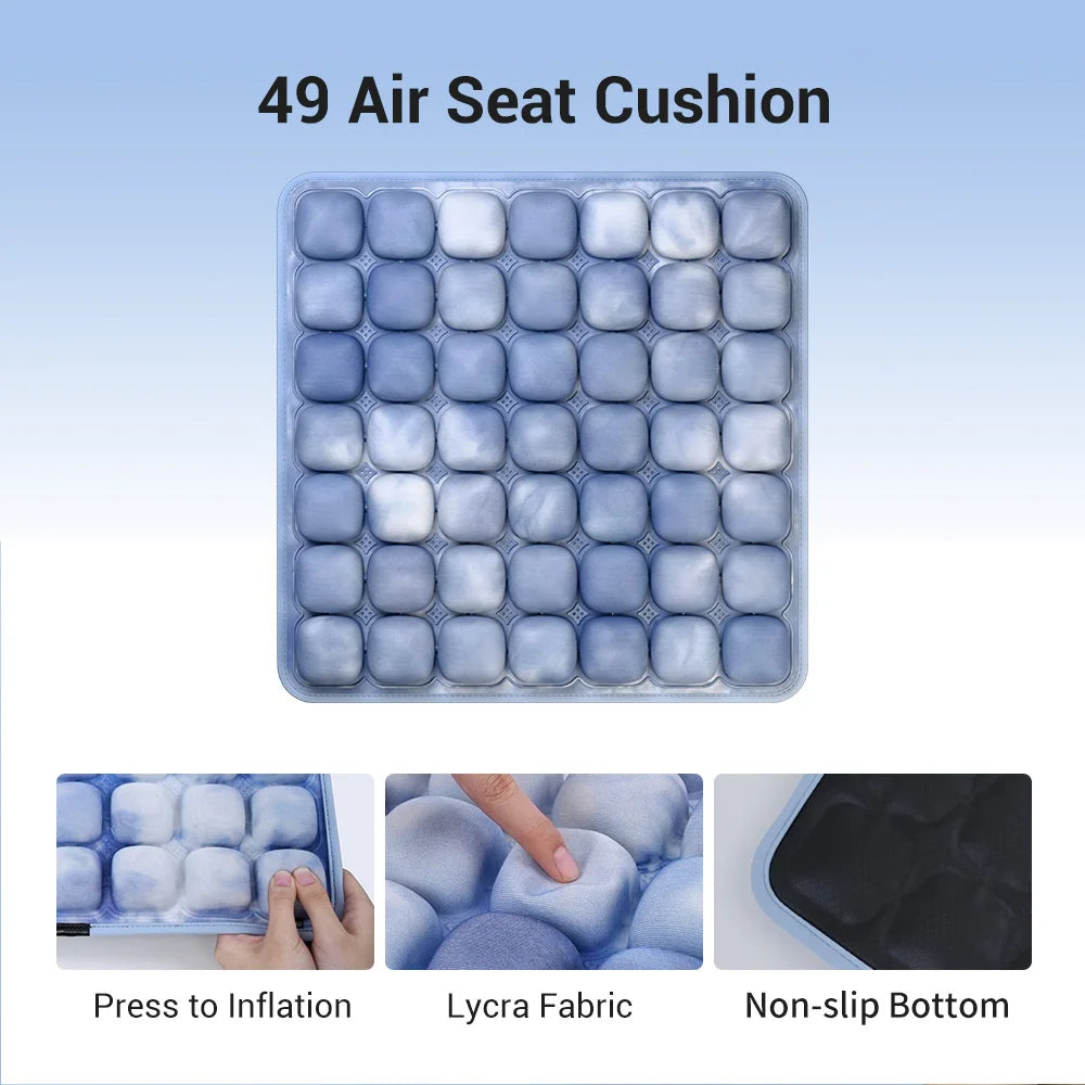 49-Cell Air Seat Cushion – Breathable Knitted Ergonomic Cushion for Office, Home & Outdoor Use