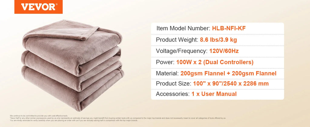 SucceBuy Heated Blanket Electric Throw 4 Sizes Soft Flannel & Sherpa Heating Blanket with 3 Hours Timer Auto-off 5 Heating Level