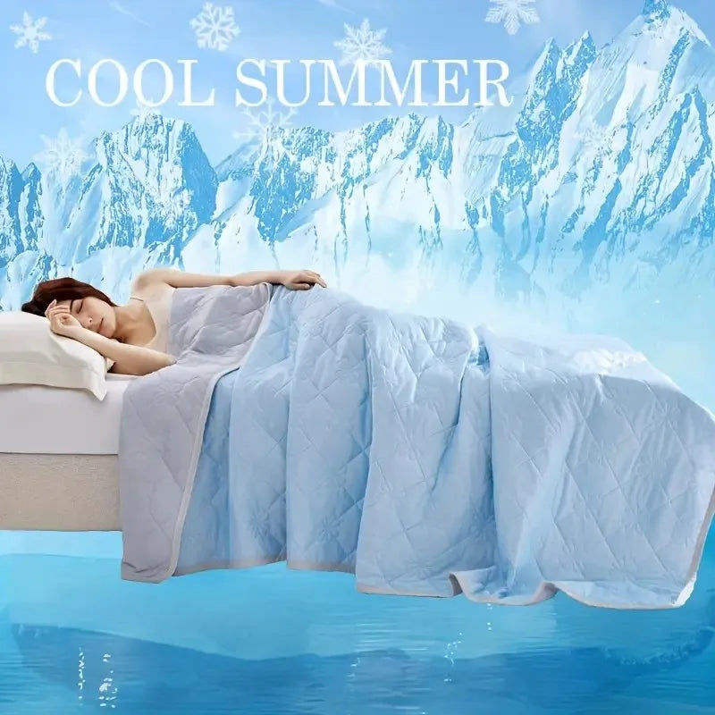 1pc Large Cooling Blanket for Hot Sleepers, Dual-Sided Soft & Lightweight Summer Bedding, Contemporary Geometric Pattern,