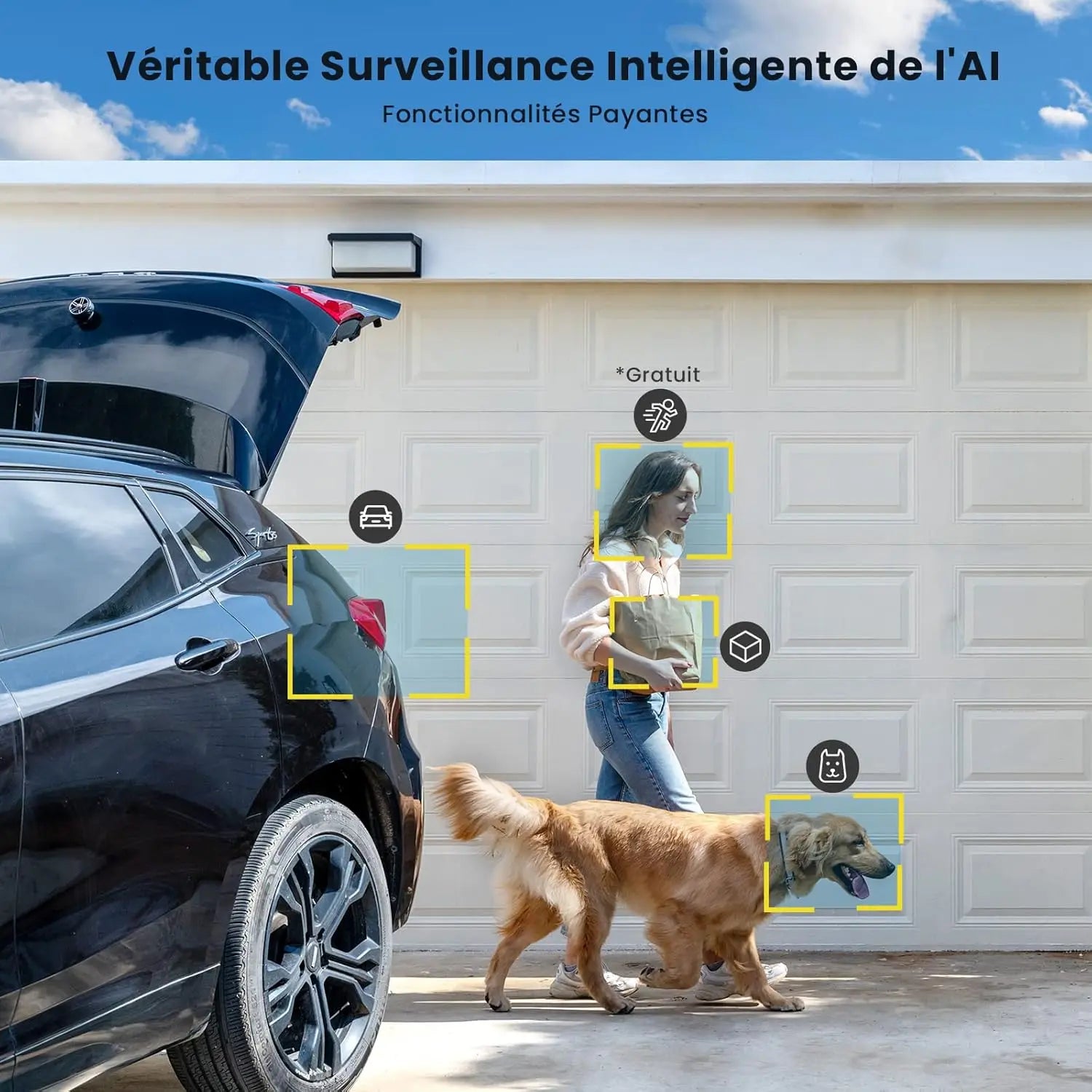 ieGeek 5MP Solar Outdoor WiFi Security Camera – 360° Pan/Tilt, Colour Night Vision, PIR Detection & Two-Way Audio