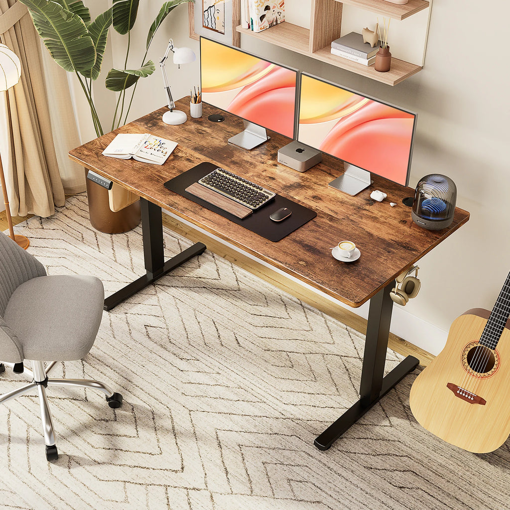 JHK Electric Standing Desk – Height Adjustable Sit-Stand Workstation with Memory Presets & Metal Frame