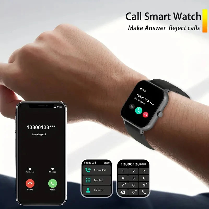 Smart Watch 2.01" Round — Wireless Calling, Multi-Sport & Sleep Tracking