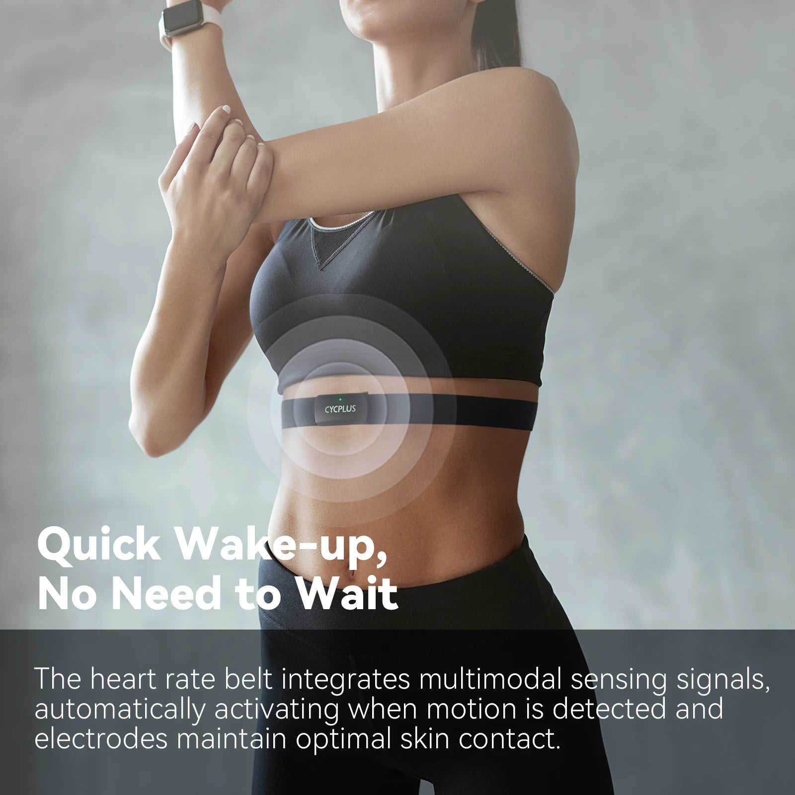 CYCPLUS H2 Heart Rate Monitor Chest Strap — BLE & ANT+, IPX7, 500h Battery