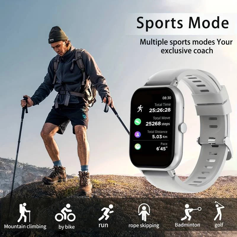 Smart Watch 2.01" Round — Wireless Calling, Multi-Sport & Sleep Tracking