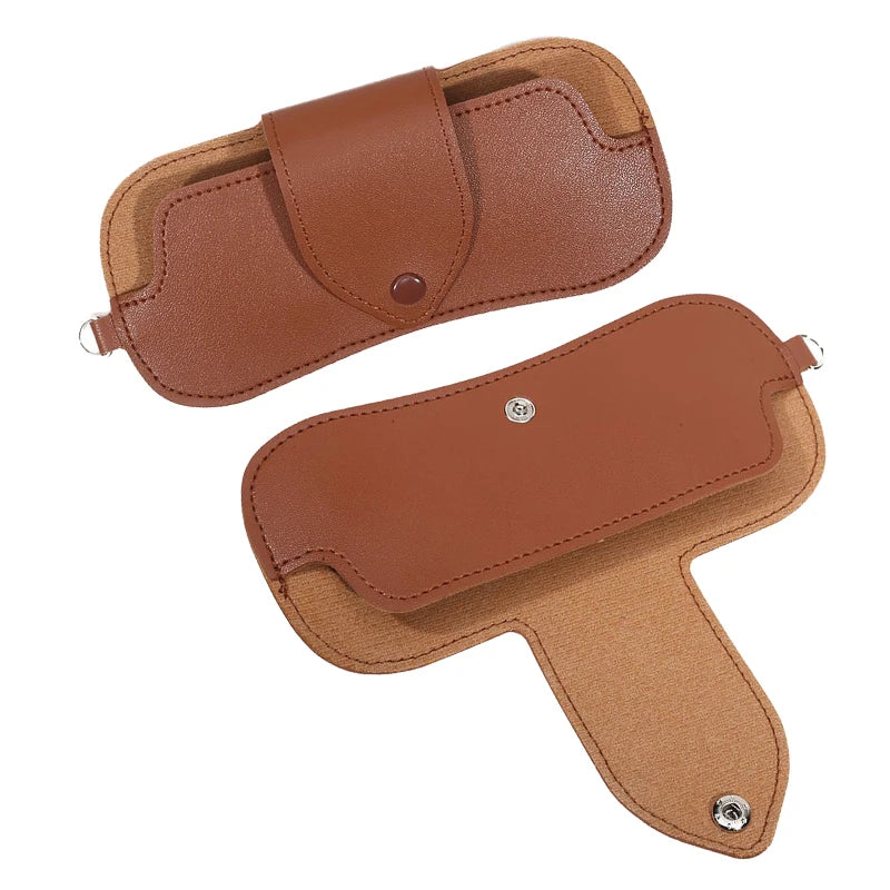 PU Leather Glasses Bag Sunglasses Case Portable Myopia Frame Protector Pouch Hanging Neck Lanyards Reading Eyewear Storage Box