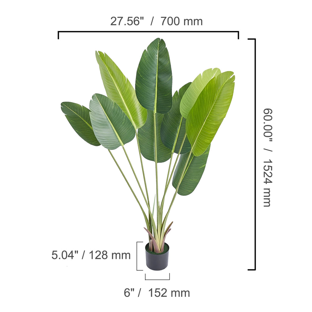 SucceBuy Artificial Palm Tree | 4ft / 5ft / 6ft | Lifelike Faux Plant for Home & Office