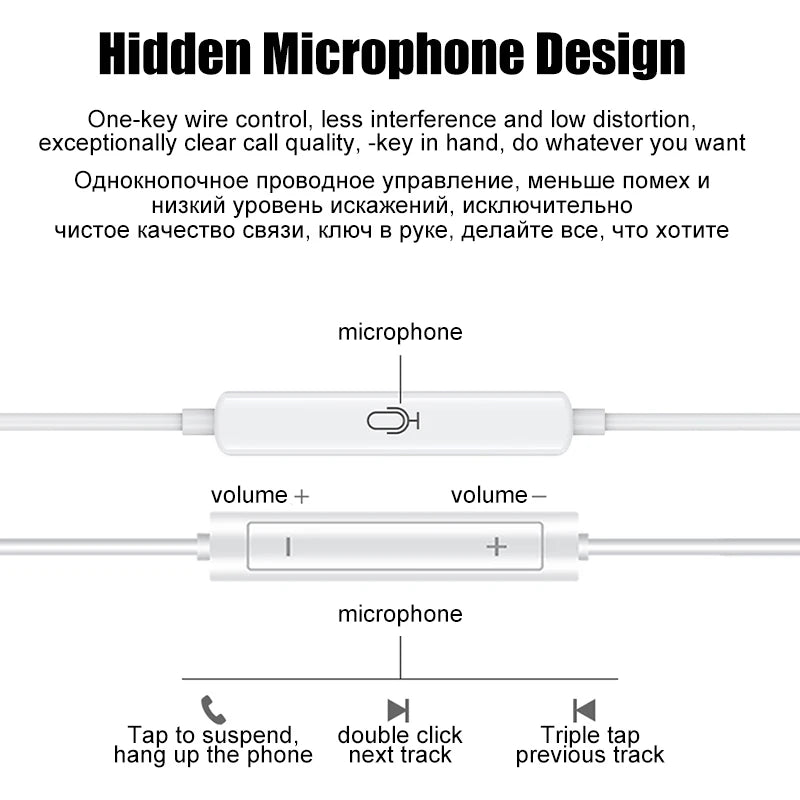 For iPhone 17 16 15 Pro Max Type C Earphones Tablet Laptops Headphones For Apple iPad iPhone 14 13 12 11 Pro Max Wired Earbuds