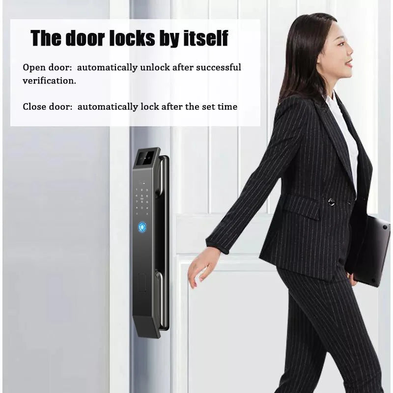 YKESDL D14P Smart Door Lock | 3D Face Recognition, Fingerprint, Camera, WiFi & App Control