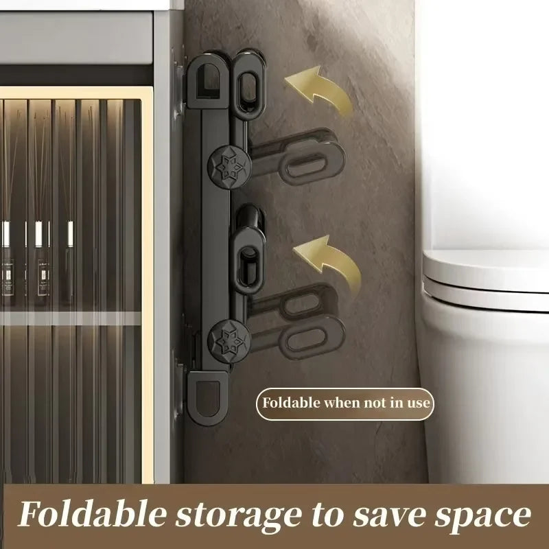 Wall-Mounted Folding Shoe Rack – No-Drill Bathroom Storage Organizer