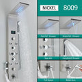 6-Function LED Shower Panel — Rain, Waterfall, Massage Jets, Bidet & More | Brushed Black Nickel