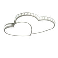 Heart-Shaped Crystal LED Ceiling Light — 24W Flush Mount, 20.5" × 15.7", Kids’ Room & Bedroom Lamp