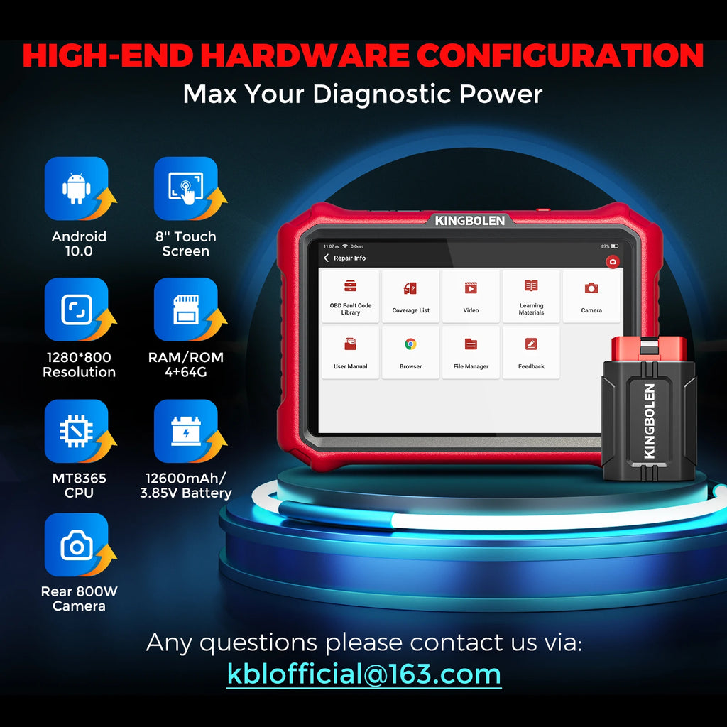 【Lifetime Free Update】Newest KINGBOLEN K8 PRO Advanced Car diagnostic Tools ECU Coding Bi-directional Test CAN FD DOIP 34 Reset