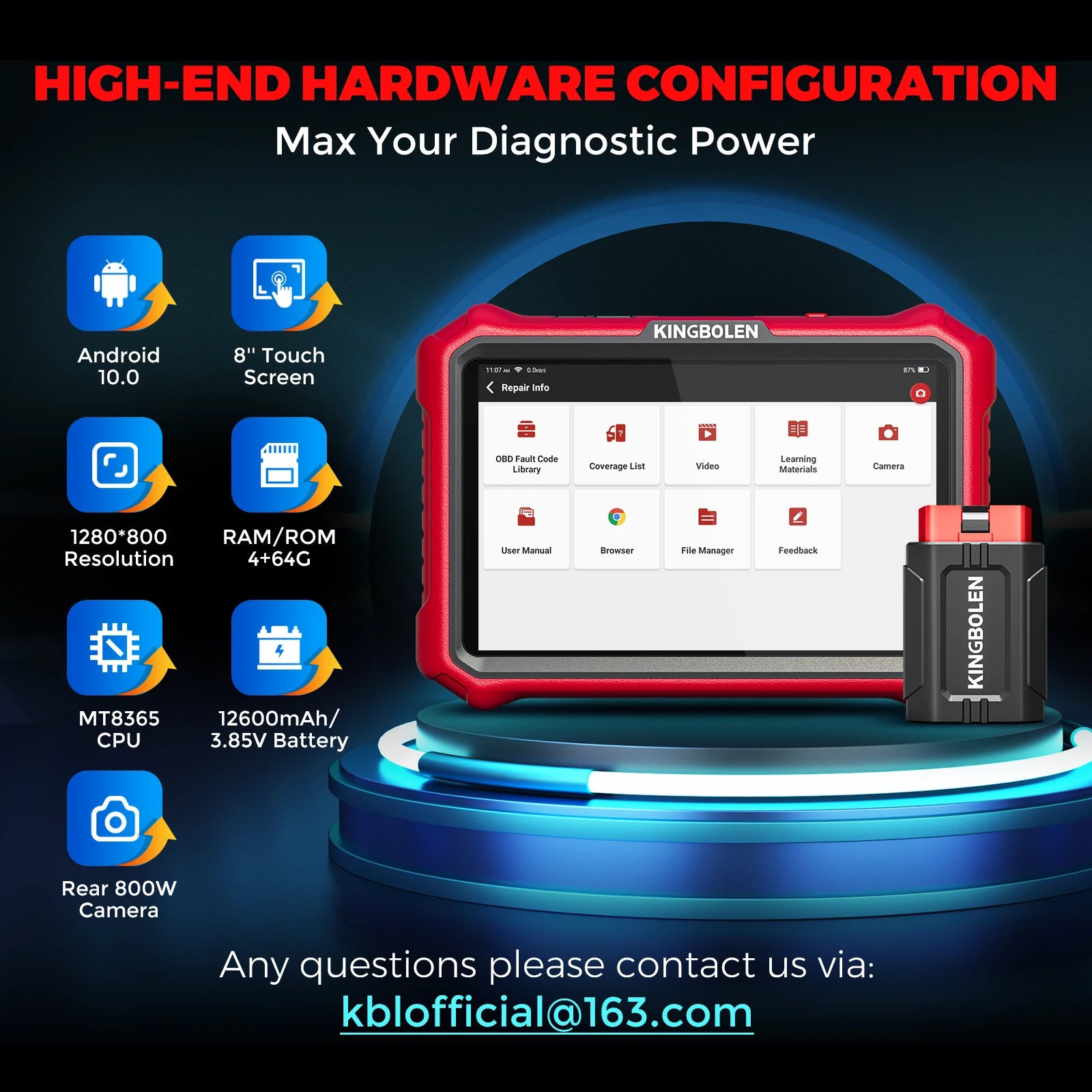【Lifetime Free Update】Newest KINGBOLEN K8 PRO Advanced Car diagnostic Tools ECU Coding Bi-directional Test CAN FD DOIP 34 Reset