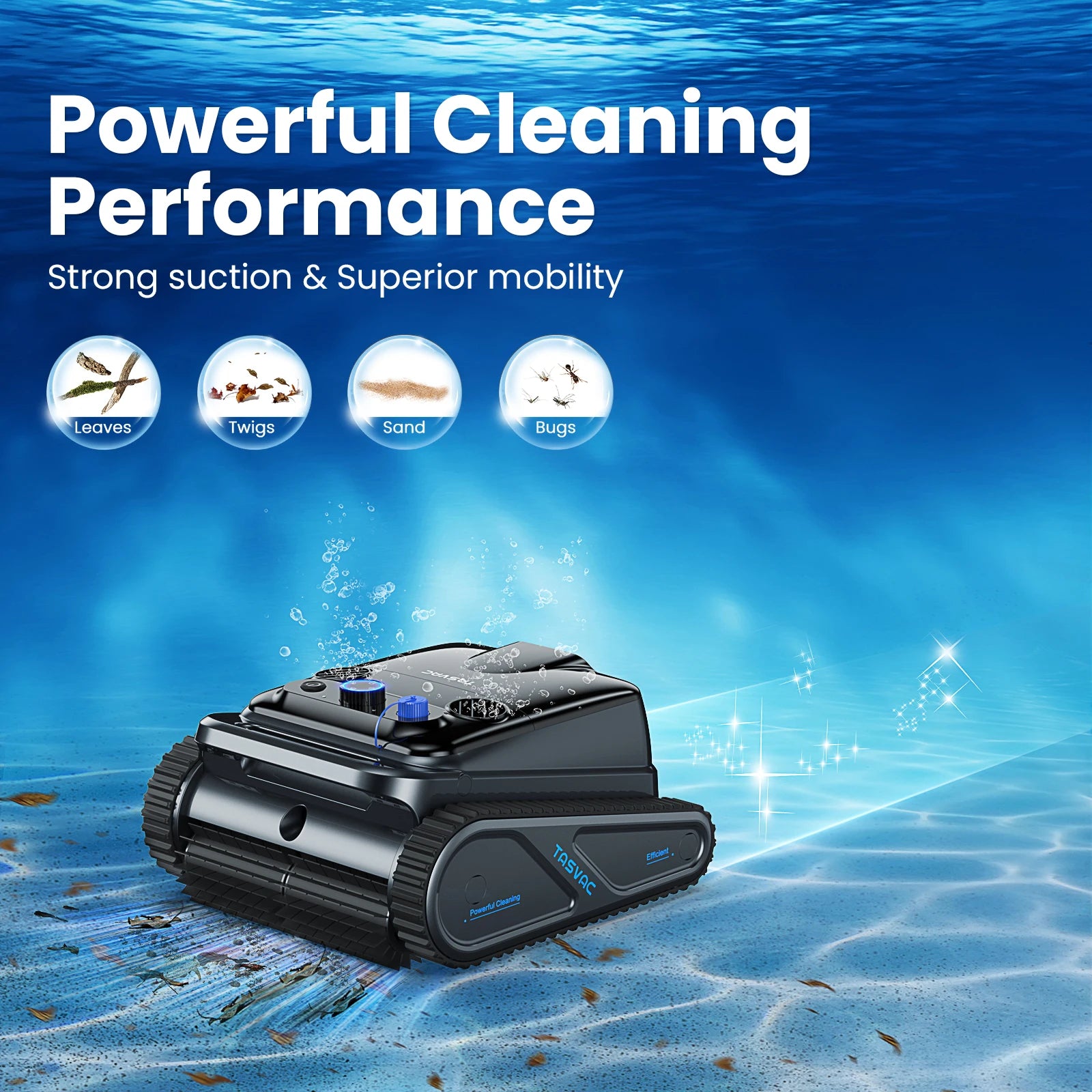 INSE Cordless Robotic Pool Cleaner – 4 Motors, 300-Min Battery, Wall & Waterline Cleaning for Inground Pools