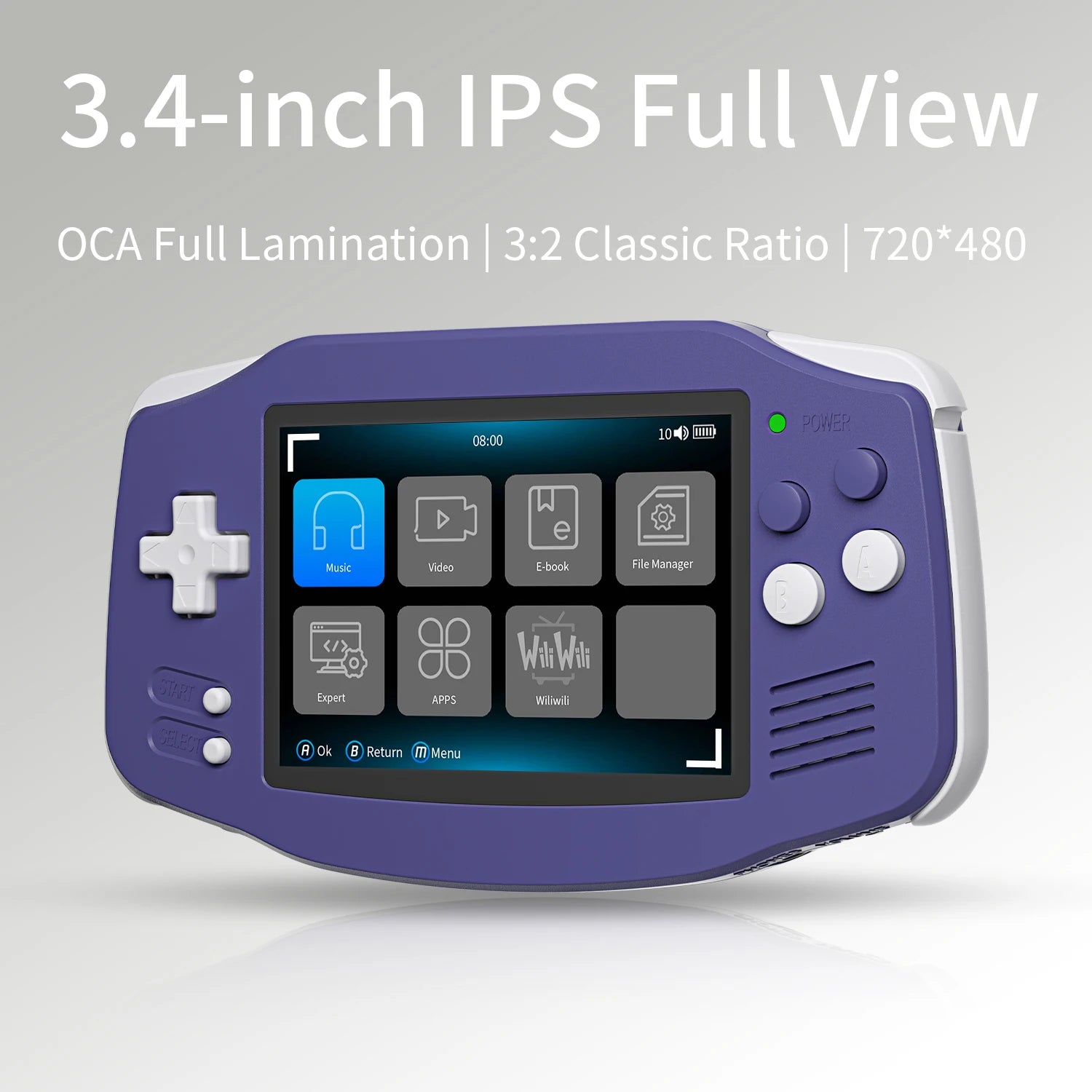 Anbernic RG34XX Retro Video Handheld Game Console 3.4" IPS Screen 32G Linux 64-bit System Support 5G WiFi Bluetooth HD TV Output
