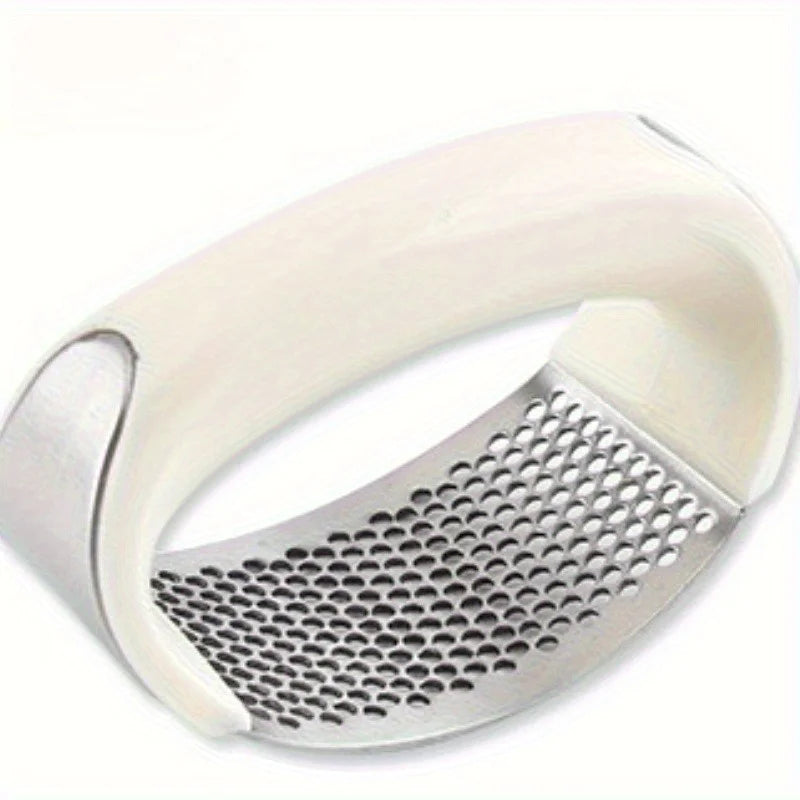 Stainless Steel Garlic Press Rocker - Easy-Squeeze Garlic Mincer & Kitchen Tool
