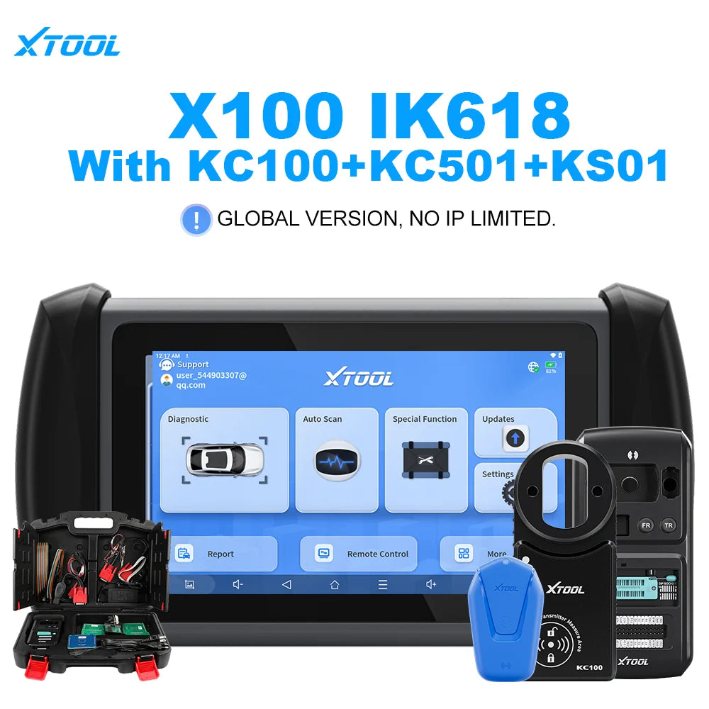 XTOOL InPlus IK618 IMMO Key Programming Tool Car Diagnostic Tools Key Programmer All Key Lost & Add Key With KC100 VS X100 PAD3