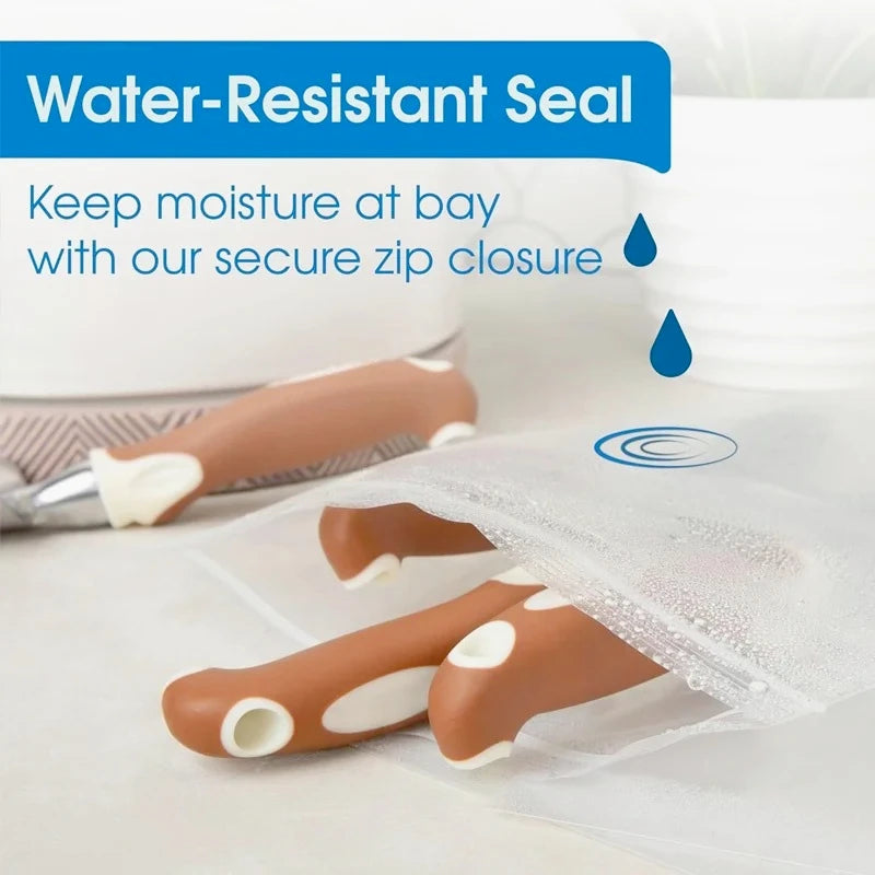 100Pcs Small Ziplock Bags, Clear Reclosable Plastic Storage Bags, Thickened Food Grade Zip Seal Pouches for Jewelry, Food & Small Items Packaging