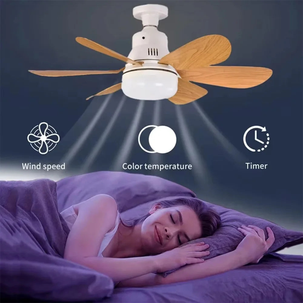 40W Ceiling Fan with Remote Control & Dimmable LED Light | Silent Modern Fan for Bedroom & Living Room