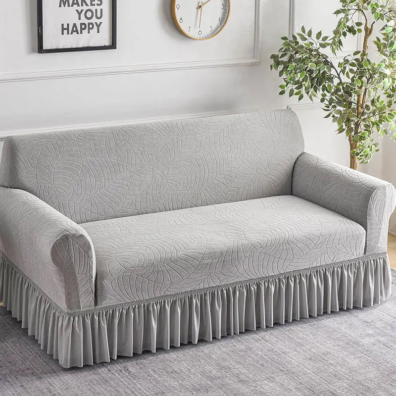 Waterproof Jacquard Stretch Sofa Cover — Anti-Slip, Machine Washable, 1-4 Seater Sizes