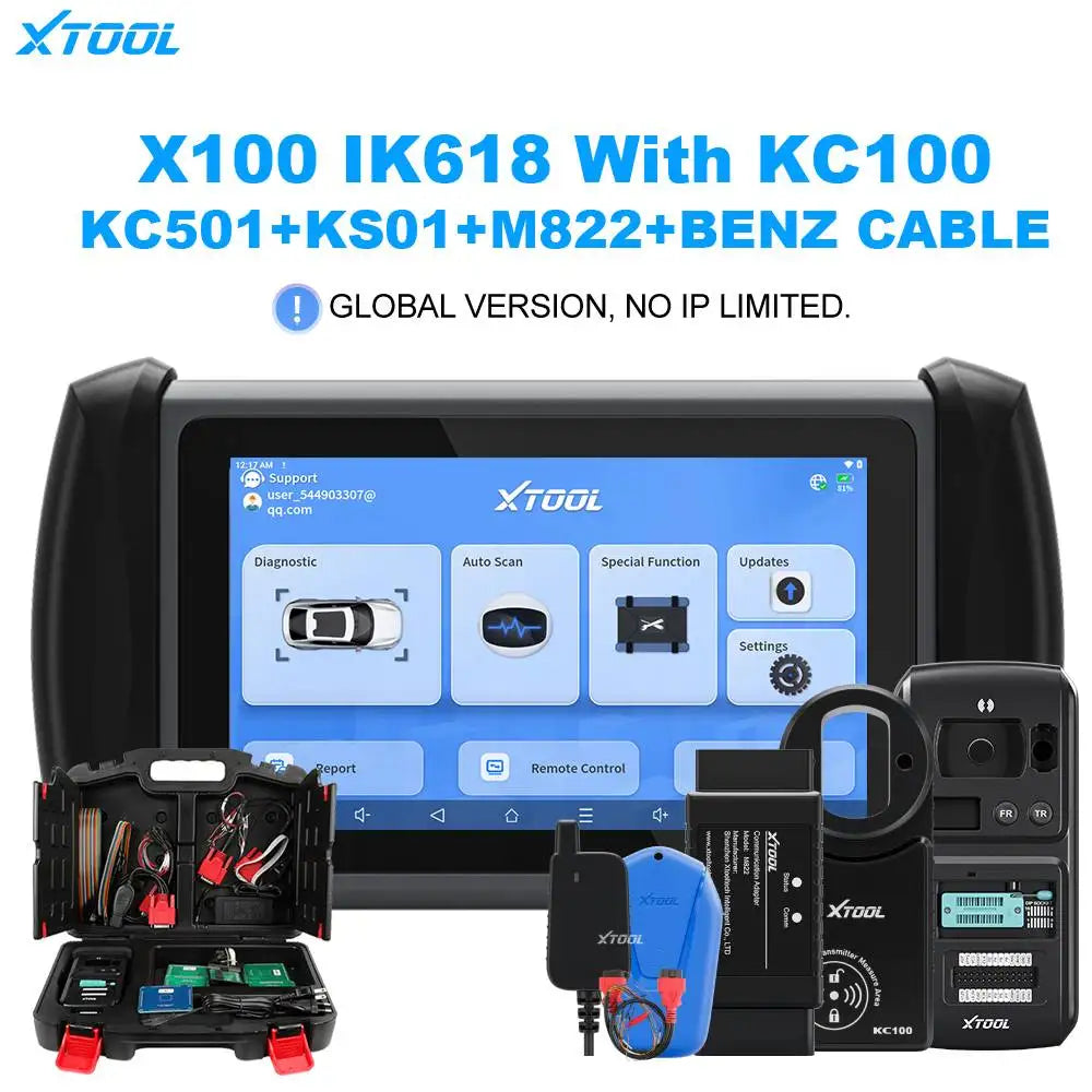 XTOOL InPlus IK618 IMMO Key Programming Tool Car Diagnostic Tools Key Programmer All Key Lost & Add Key With KC100 VS X100 PAD3