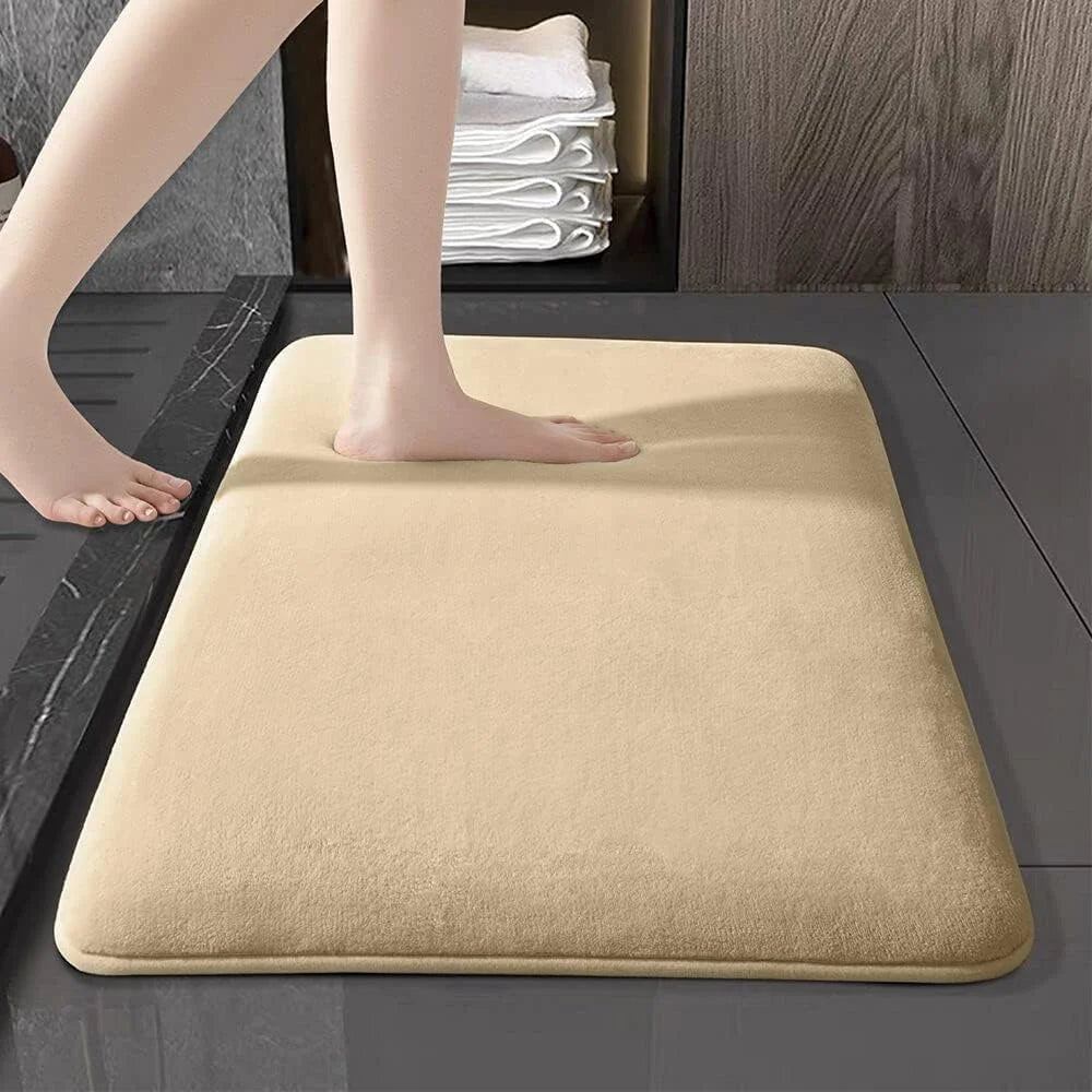 Super Absorbent Non-Slip Bath Mat - Coral Velvet Bathroom & Door Floor Mat