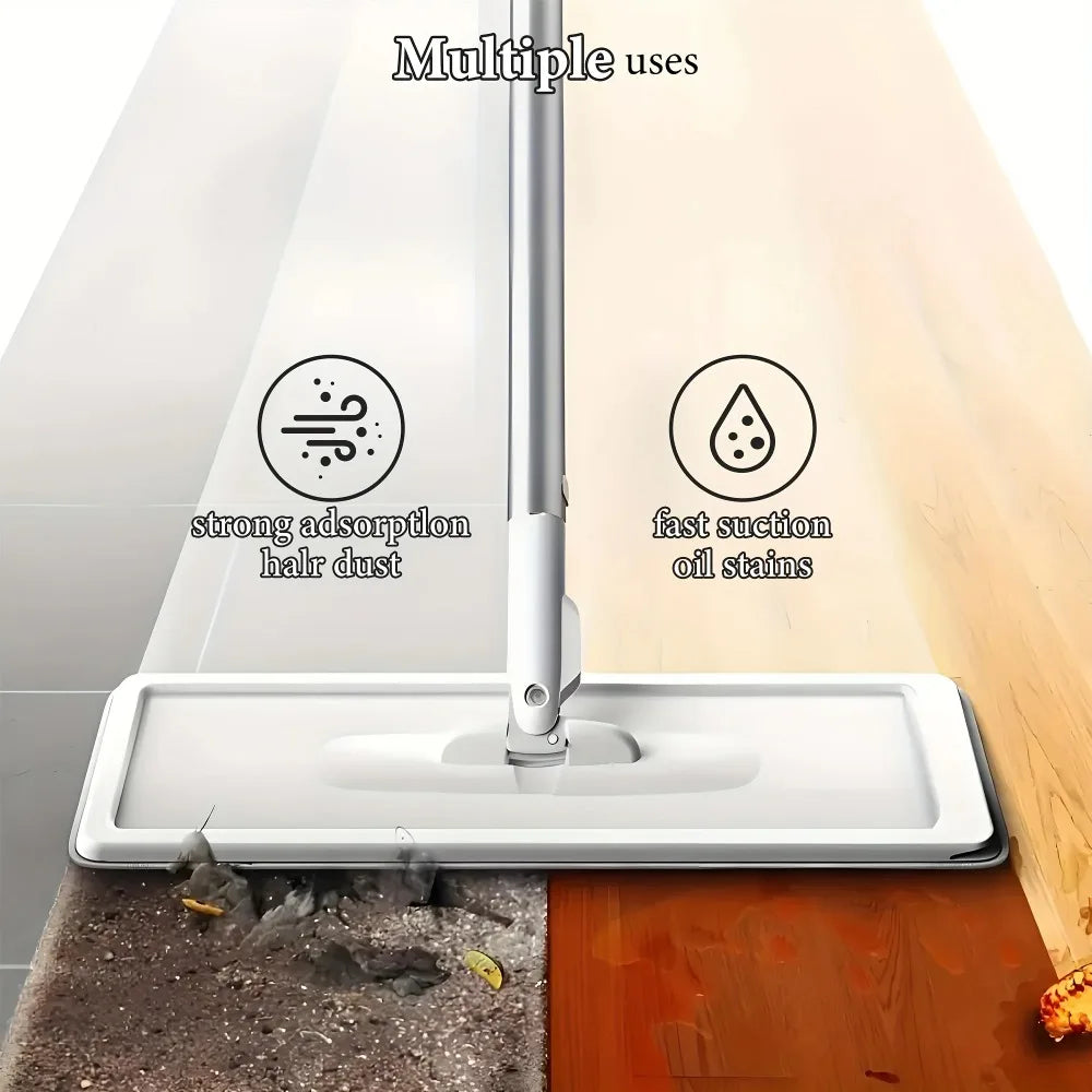 BZEQ 360° Spin Mop & Dual-Chamber Bucket Set | 4 Mop Pads Included