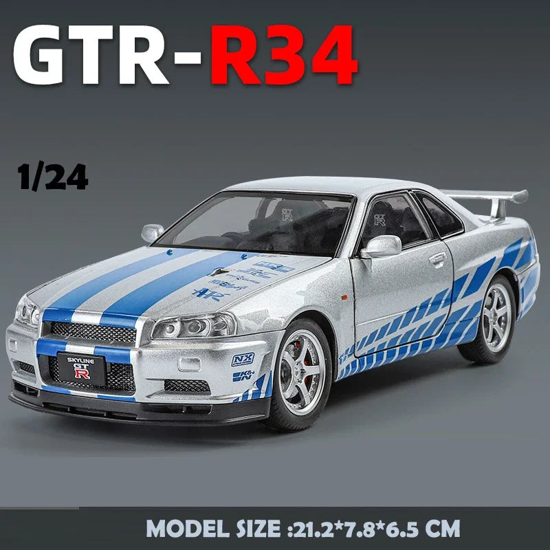 Nissan Skyline GT-R R34 1:24 Die-Cast Model Car