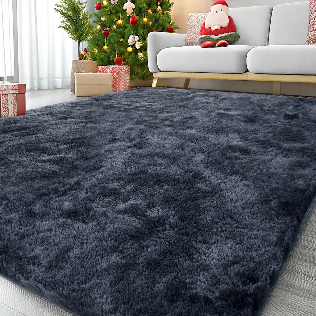 Ultra-Soft Puffy Rug - Anti-Slip Tufted Polyester Floor Mat for Bedroom, Living Room & Nursery