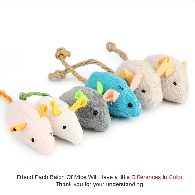 Hot  Interactive Plush Rat And Cat Toys With Durable Linen Perfect For Pet Safe For Indoor Play Pet toys