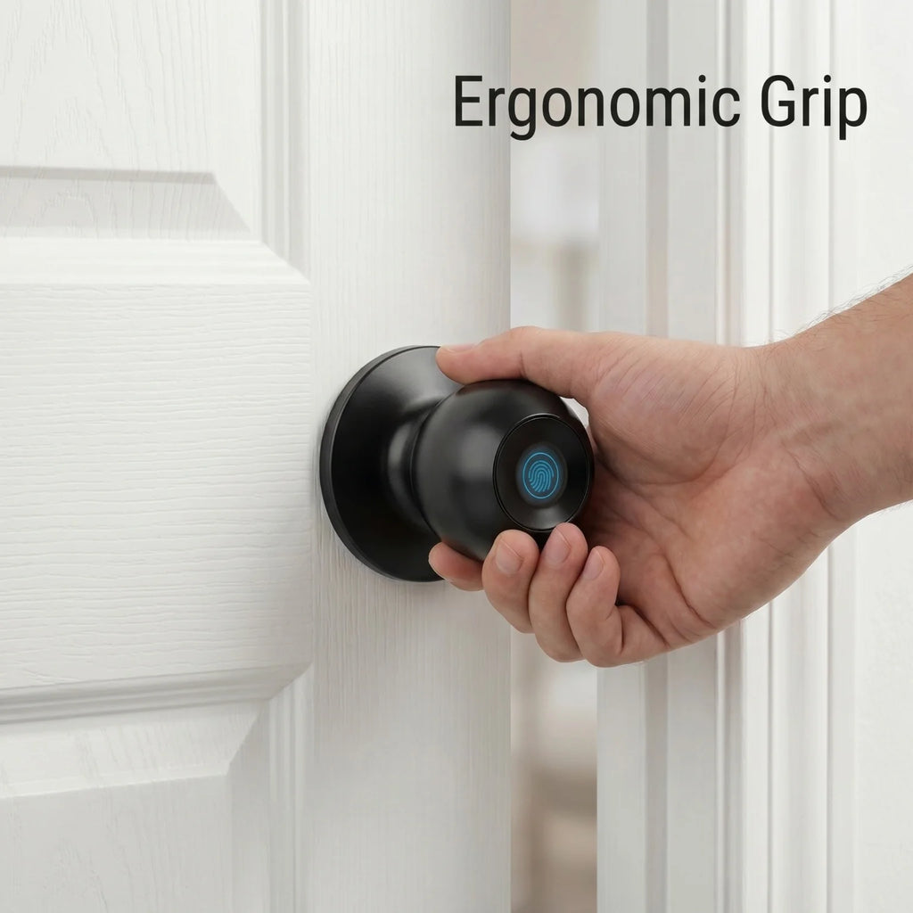 Tuya Smart Fingerprint Door Knob Lock WiFi App Remote Control Keyless Entry Smart Door Lock Temporary Password