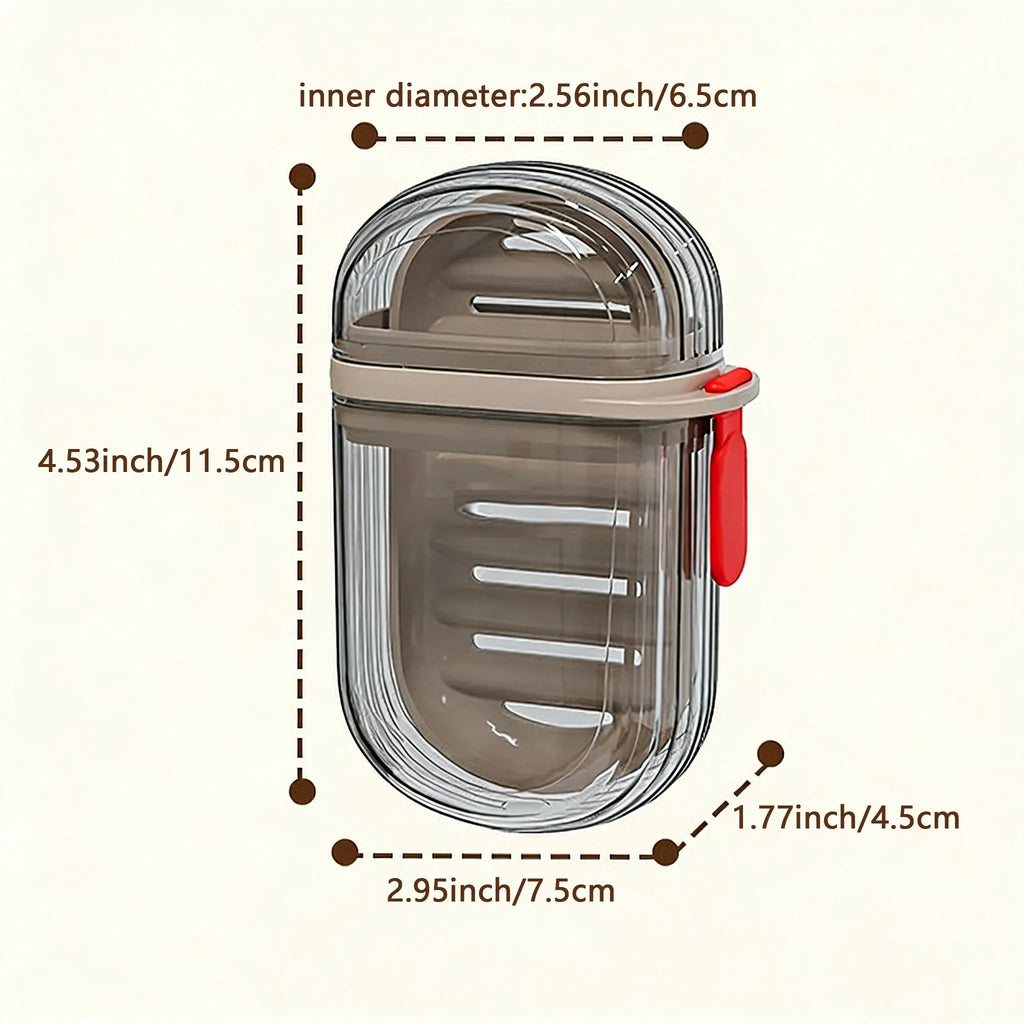 Portable Travel Soap Box with Lid, Portable Sealed Drain Soap Container, Suitable for Travel and Outdoor Leisure.