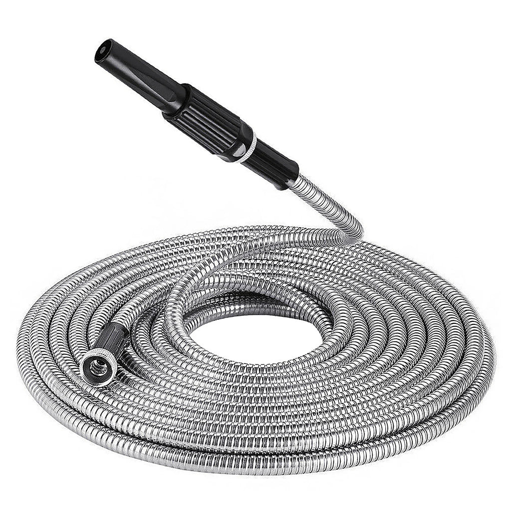 25 Ft 304 Stainless Steel Water Pipe Anti Freezing and Anti Extrusion Fit for Garden Irrigation and Home Watering