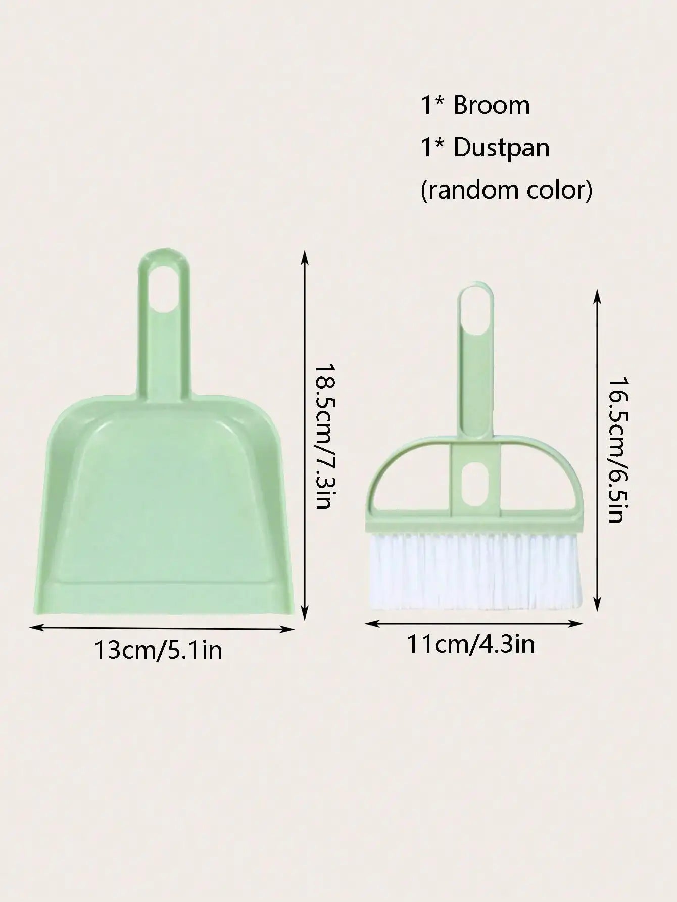 2pcs/Set Pet Hamster Cage Clean-Up Kit: Broom & Dust Pan Tool