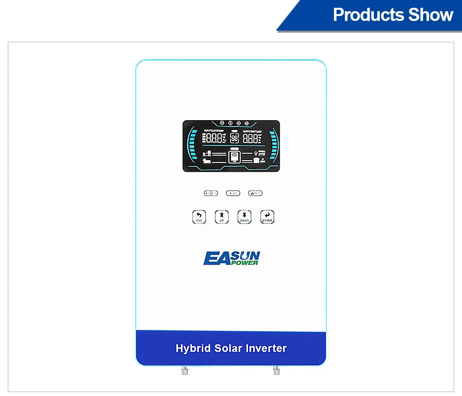 EASUN POWER 120V/220V 12KW hybrid solar inverter 48V photovoltaic split inverter with built-in 200A parallel solar charging con