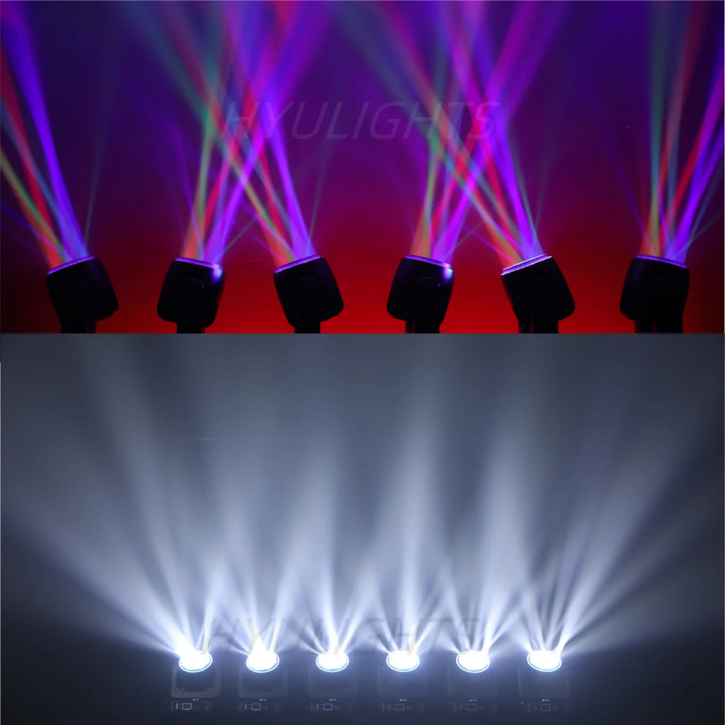 2PCS 7x40W Bee Eye Beam Wash Halo Effect Mini LED Moving Head RGBW 4in1DMX512 Control For DJ Disco Party Nightclub Wedding KTV