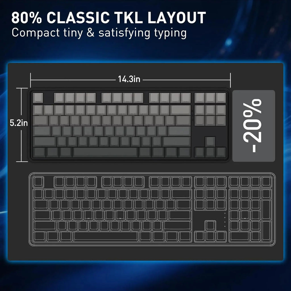 Redragon K707 HE Rapid Trigger Gaming  87 Keys TKL Wired Mechanical Keyboard,Hyper-Fast Actuation Hall Effect Magnetic Switch