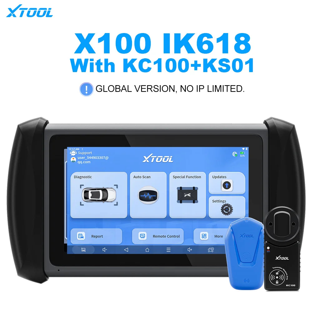 XTOOL InPlus IK618 IMMO Key Programming Tool Car Diagnostic Tools Key Programmer All Key Lost & Add Key With KC100 VS X100 PAD3