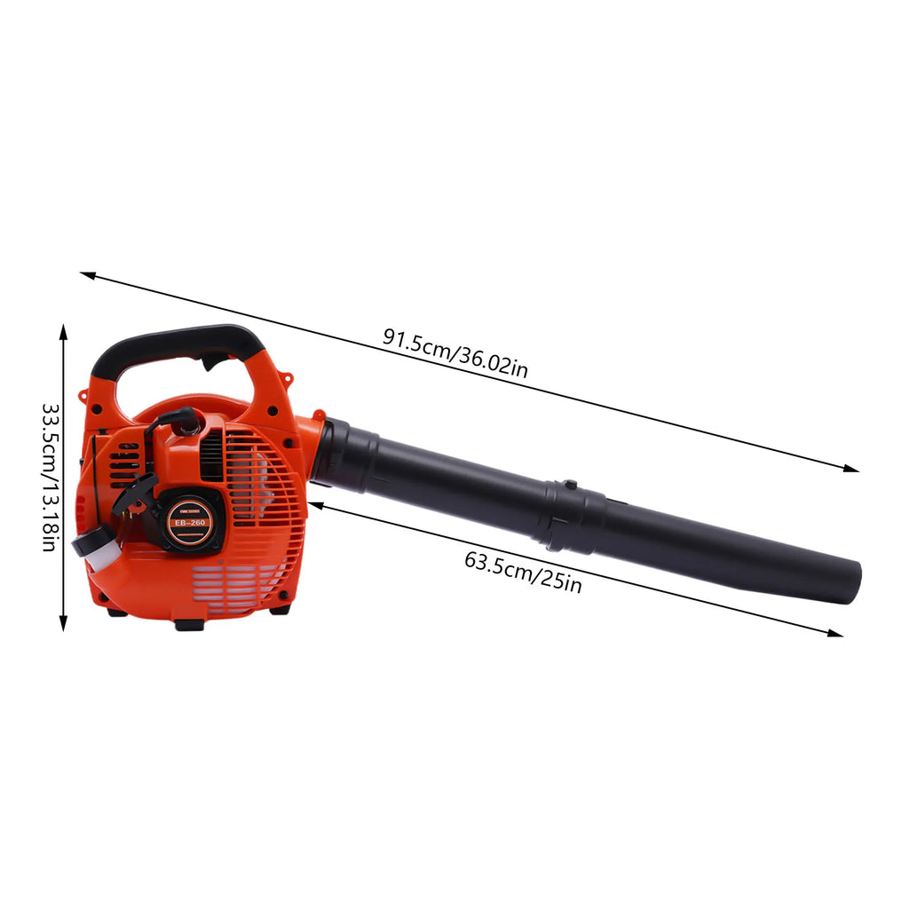 EB-260 25.4CC 2-Stroke Handheld Gas Leaf Blower – 7000 RPM Commercial Yard & Lawn Cleaning Tool