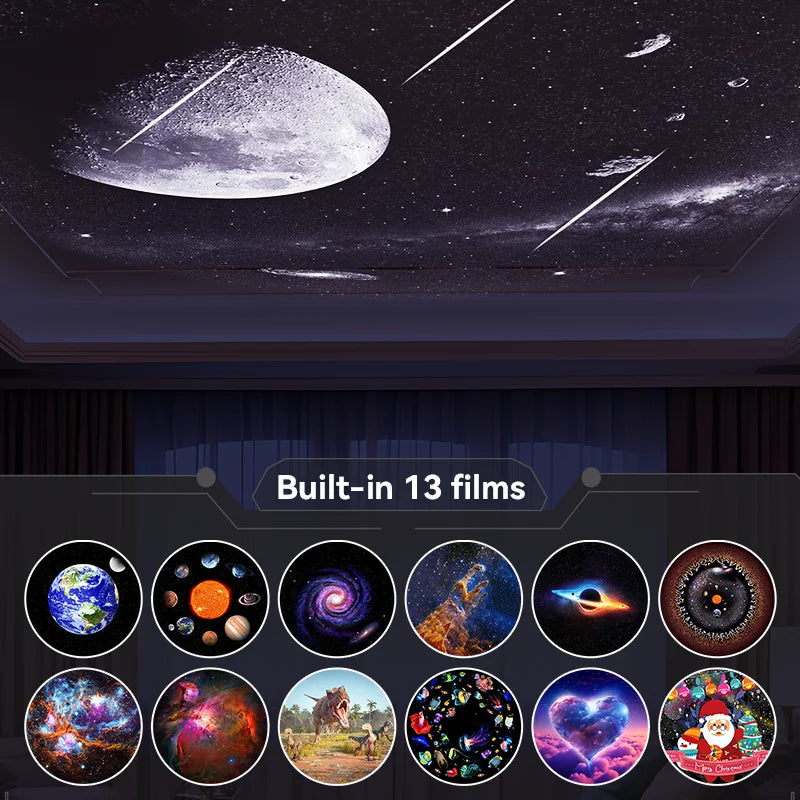 AUSYLE 13-in-1 Galaxy Projector Night Light | Meteor, Planetarium & Star Projector for Bedroom