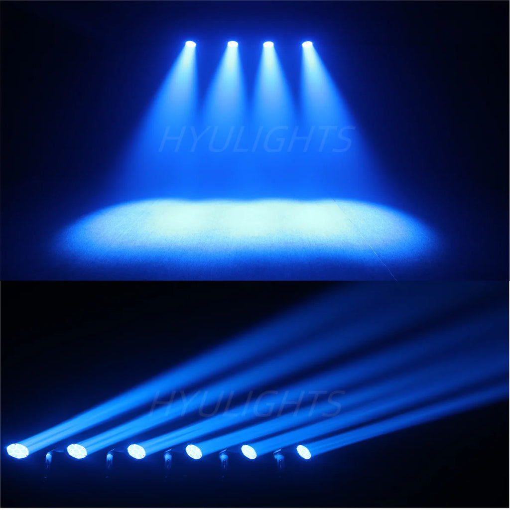2PCS 7x40W Bee Eye Beam Wash Halo Effect Mini LED Moving Head RGBW 4in1DMX512 Control For DJ Disco Party Nightclub Wedding KTV