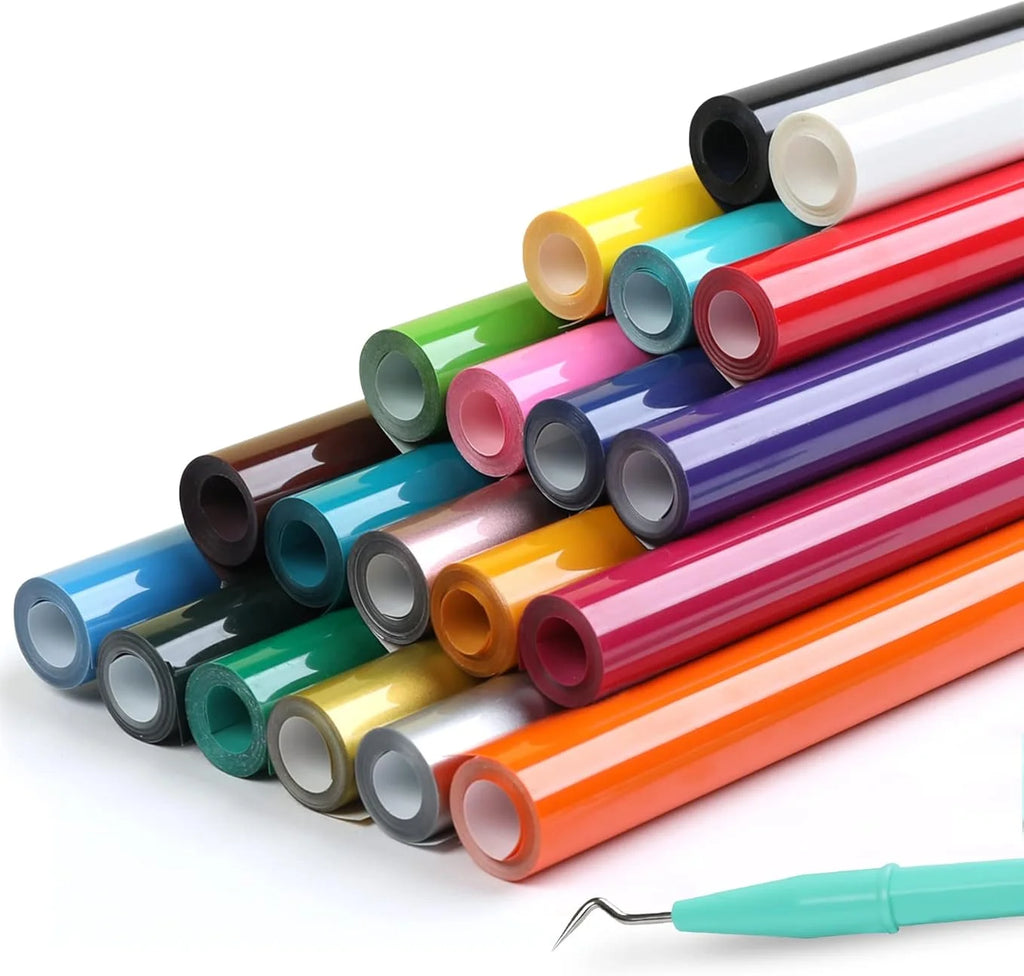 HTVRONT HTV Heat Transfer Vinyl Bundle | 12" x 3ft | 14 or 20 Colours